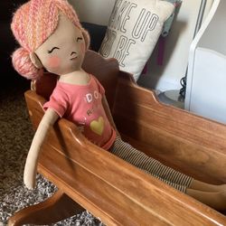 Wood Cradle For Dolls