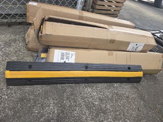PRICE DROP - 48" Rubber Speed Bumps with Cable Channels - 5 Boxes