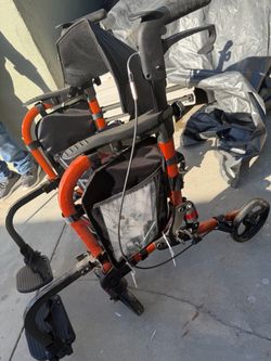 Folding Rollator Transport Wheelchair Combo