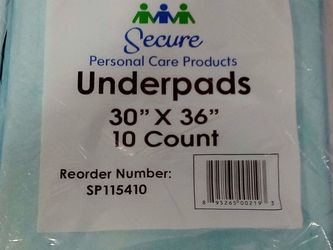 Secure Underpads 30”x36”, 100 Counts