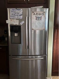 Samsung Refrigerator, And rca mini fridge.