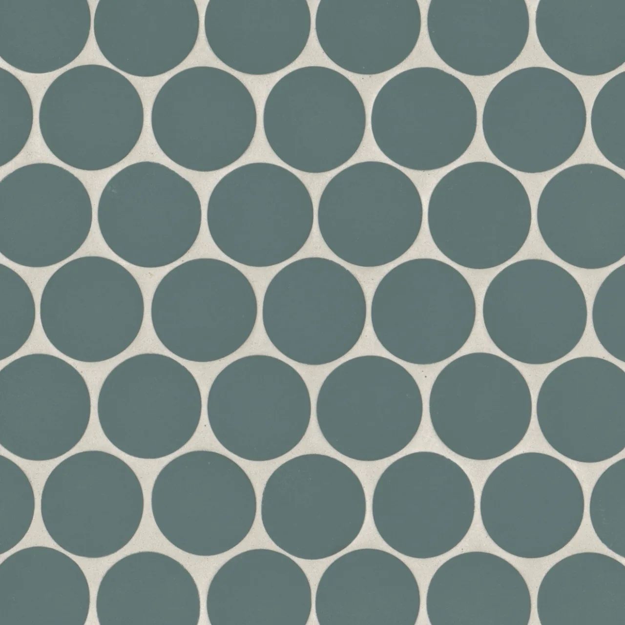 Makoto Round 2 in. x 2 in. Midori Green Porcelain Mosaic Tile (3.42 sq. ft./Case)