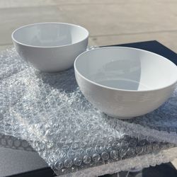 2 White Cereal Bowls Porcelain Pier 1 Imports