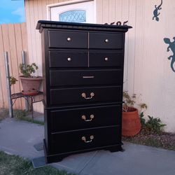 Black Tall Dresser 56"H 37".5W 18"D