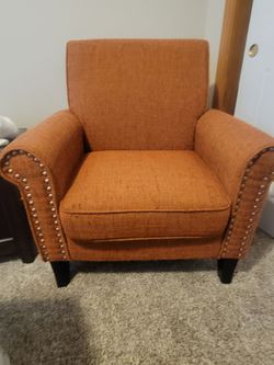 Burnt orange sitting chairs