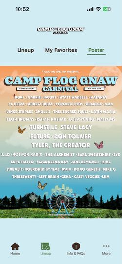Selling 2 day GA CAMP FLOG GNAW TICKETS