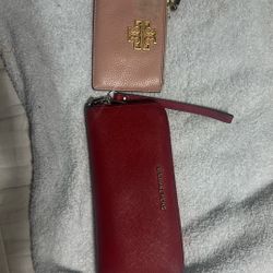 2 wallet una michael kors grande y una tory burch para tarjetas  las 2 por 30 originales 