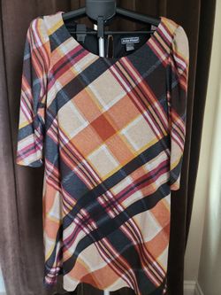 Jessica Howard Plaid Shift Dress XL