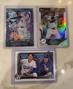 Shohei Ohtani Insert Foil Card Lot (3) Dodgers MVP Ready to Be Graded NM-MT