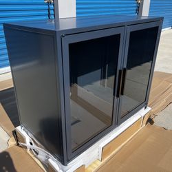 Brand New. Metal Santorini Kitchen Cabinet. $399. Color: Cerulean blue