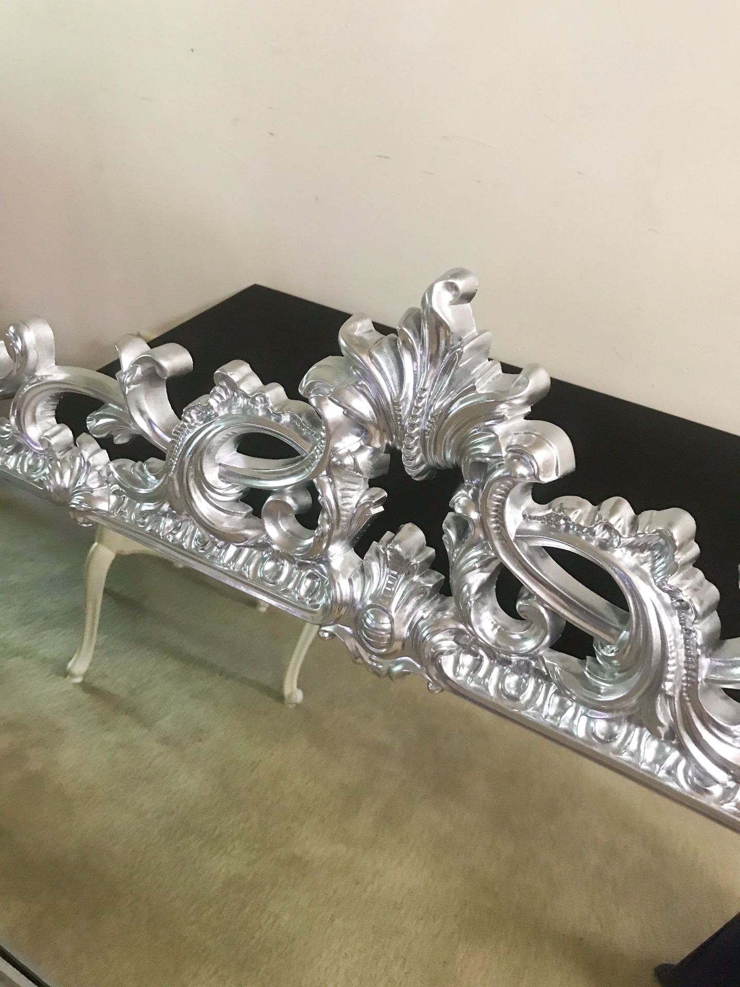Beautiful large metallic silver mirror