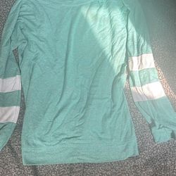 teal long sleeve shirt