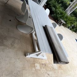 PATIO TABLE WITH 8 CHAIRS 