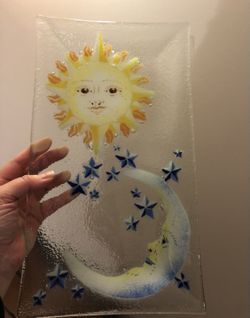 GLASS TRAY - Sun And Moon Detail