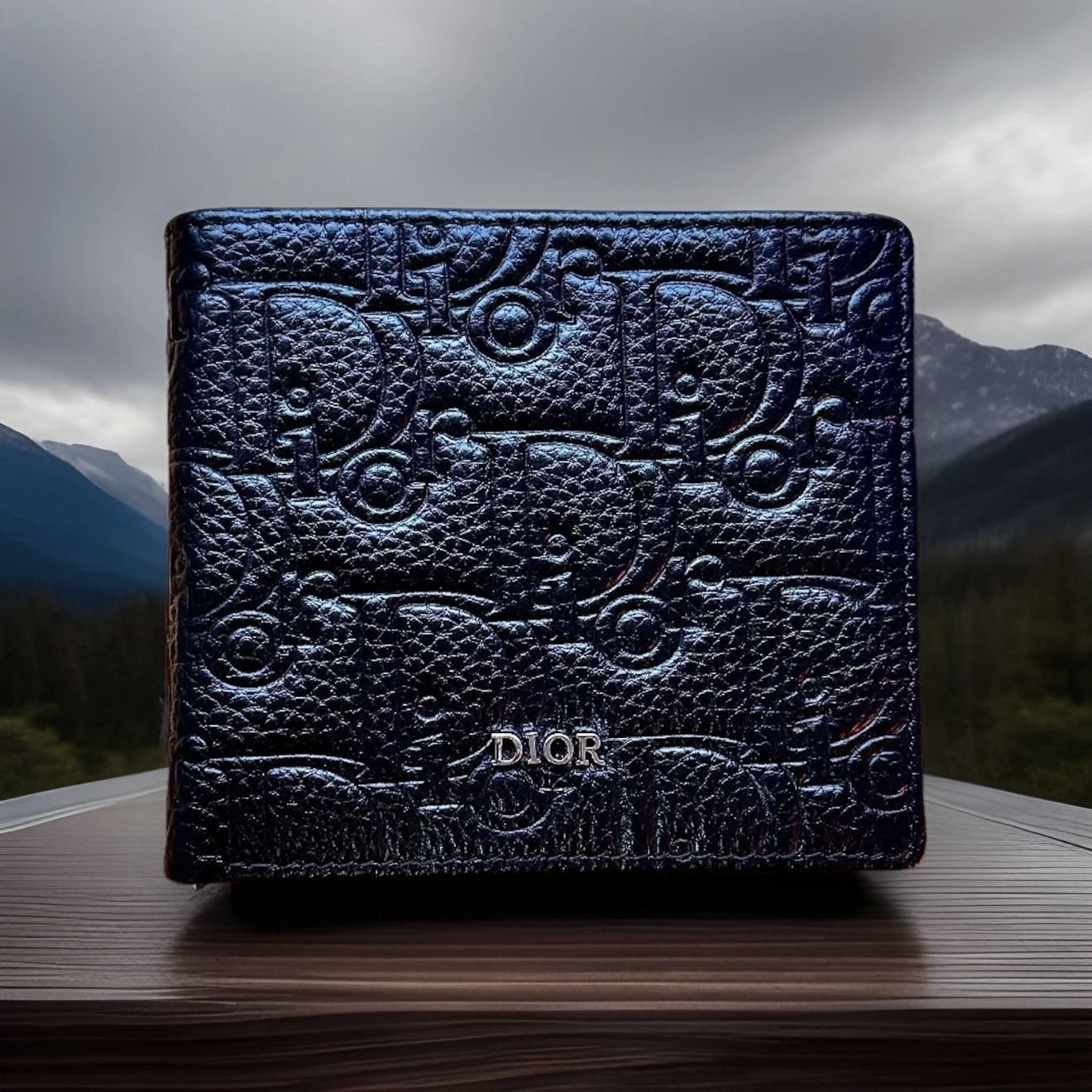 Christian Dior Bifold Wallet Black Gravity Leather