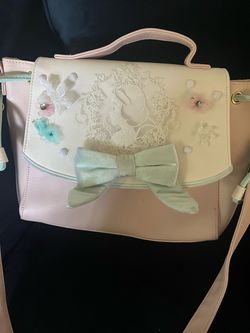 Loungefly Pastel Pink Crossbody Satchel with Bow Detail