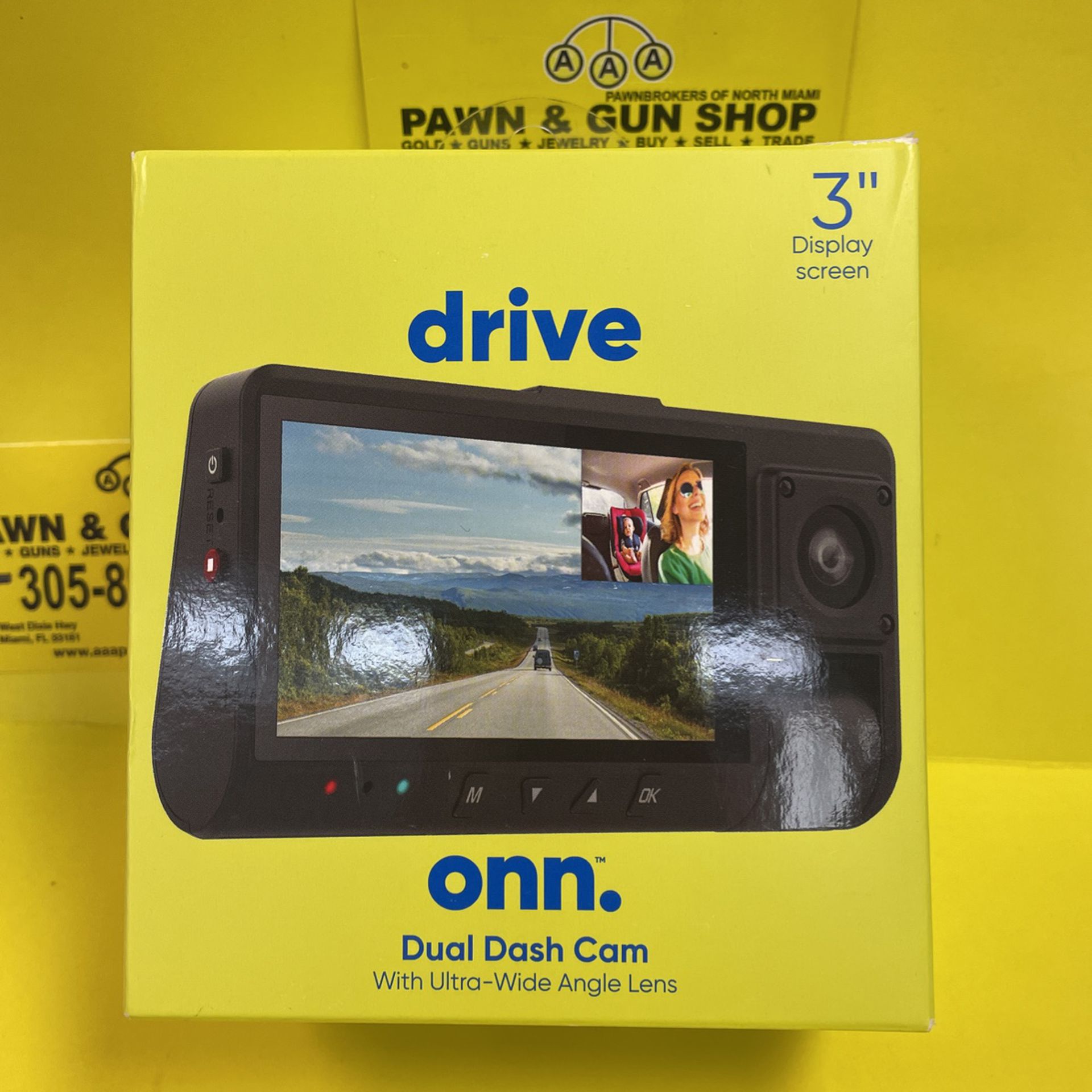 onn. Dash Cam with 8 GB microSD Card 