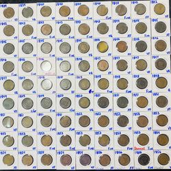 (80) U.S. BRAIDED HAIR LARGE CENT PENNY COINS (1(contact info removed))