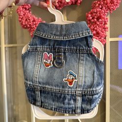 Disney Theme Dog Denim Jacket 