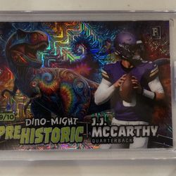 2024 Wild Card Dino Might Pre Historic JJ McCarthy 9/10 Rookie RC