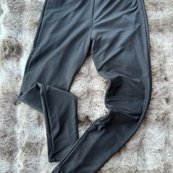 Black Plush Leather Leggings