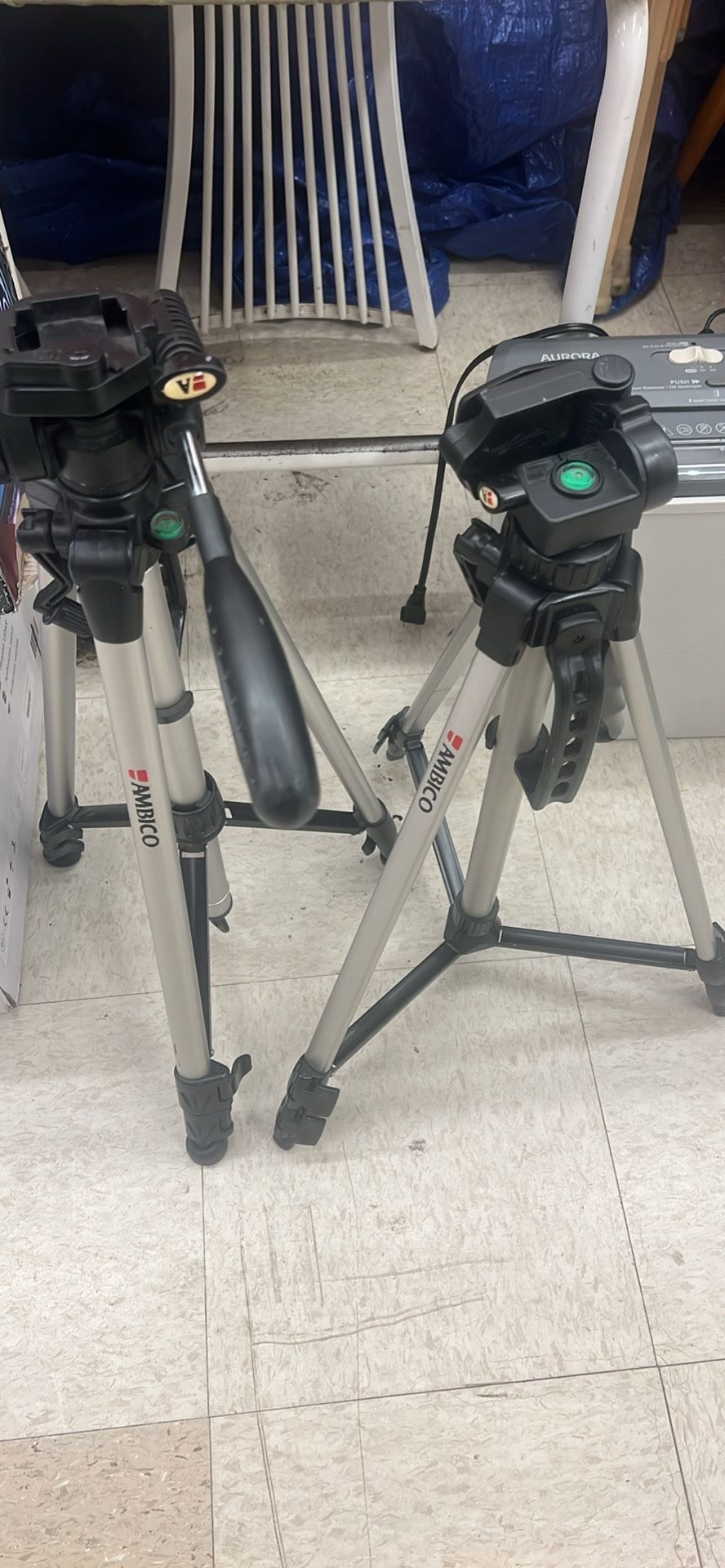 Ambico 54" Camera/Video Tripod Light Weight -2 LB-Adjusts Height, Fluid Head