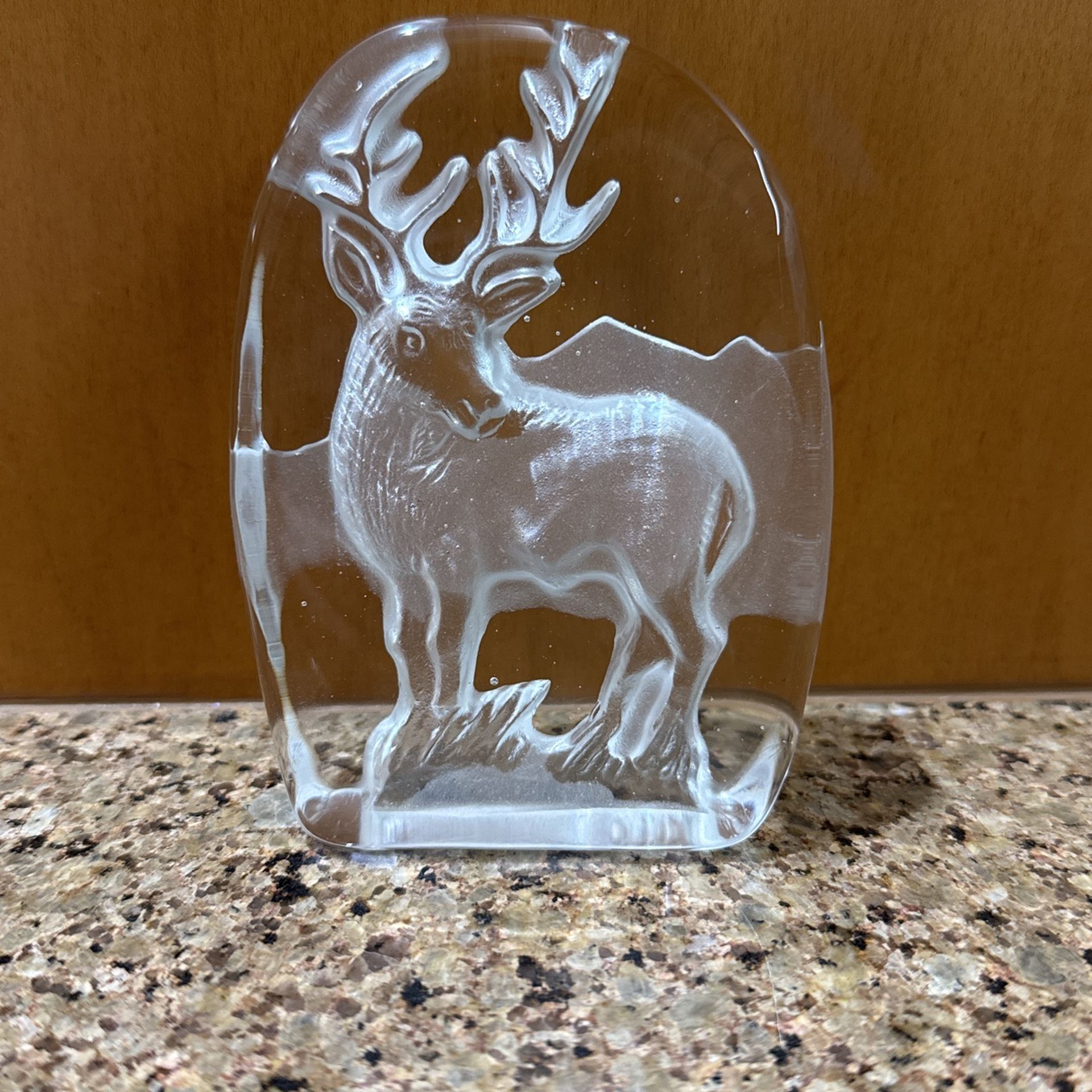 Stag Elk Deer Glass Paperweight