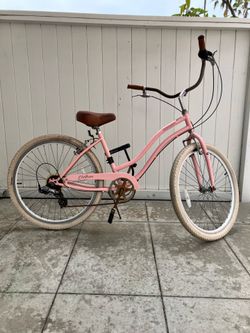 Pink Chatham Beach Cruiser Bike - 7 Speed