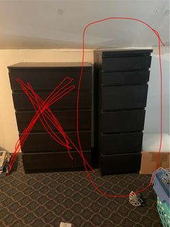 IKEA MALM Bedroom Dresser (Black-Brown Finish) – $80