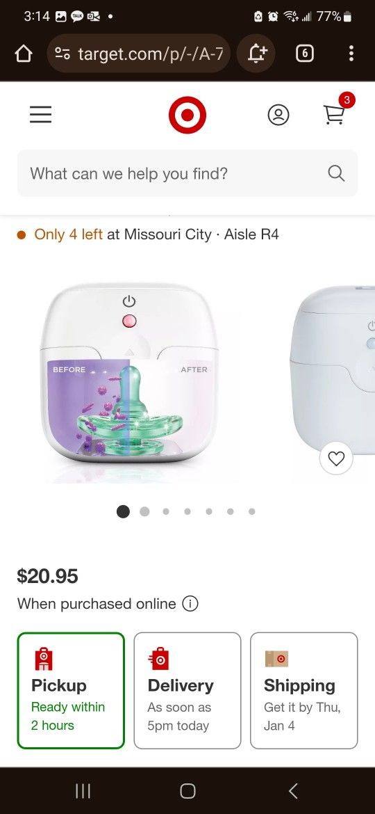 Munchkin Pacifier Portable Electric UV-Sterilizer

