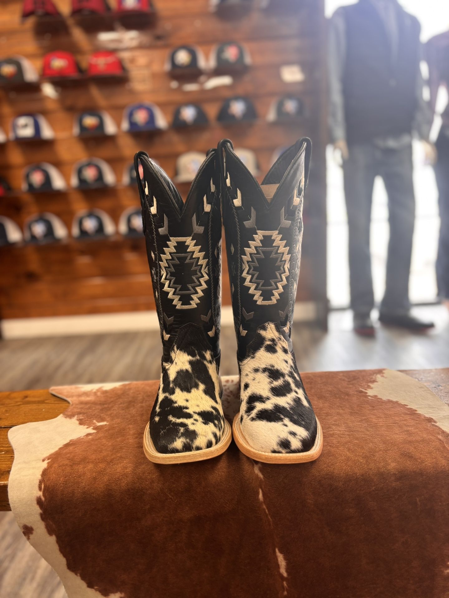 cowhide boots