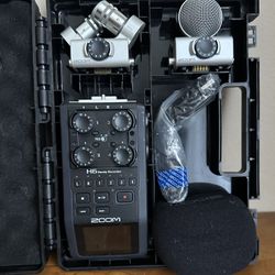 Zoom H6 6-Track Portable Voice Audio Multi Track Digital Stereo Recorder