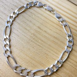 Sterling silver bracelet size 9” 13.2g 7.1mm