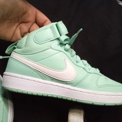 Nike Court Borough Mid 2 Casual Emerald Rise White