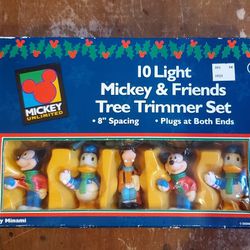Mickey And Friends Tree Trimmer Set Light Figures Disney