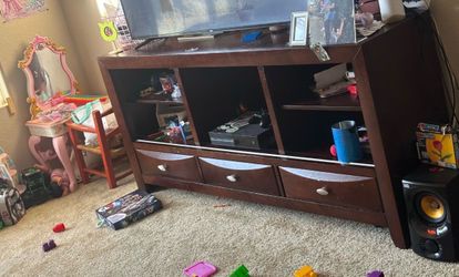 Wooden tv stand
