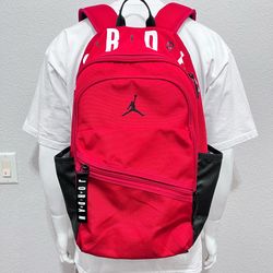 Jordan Air Patrol 29L Backpack Red Black Laptop School Gym Travel Book Bag