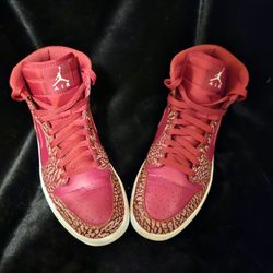 Size 8.5-  71. Jordan 1 Retro Red Elephant Print 