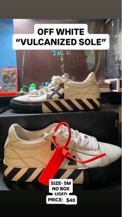 Off-White Vulcanized Low-Top Sneakers Size 5M