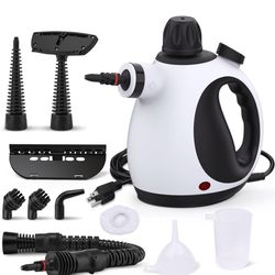 Handheld Steam Cleaner, Steam Cleaner for Home with 10 Accessory Kit, Multipurpose Portable Upholstery Steamer Cleaning with Safety Lock to Remove Gri