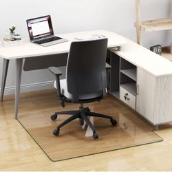 NeuType Glass Chair Mat, Tempered Glass Office Chair Mat for Carpet or Hardwood Floor - Effortless Rolling, Easy to Clean, Best for Your Home or Offic