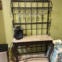 Baker’s Rack with Stone Countertop
