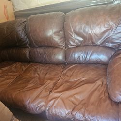 Real Italian Leather Couch And Loveseat Chocolate Brown Leather