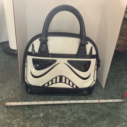 Disney Loungefly Star Wars Stormtrooper Handbag Purse Never Used Only Part Of Star Wars Collection Approximately 11” wide, 12” tall from bottom to to