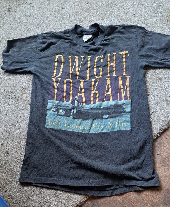 Dwight Yoakam Vintage 1989 Just Lookin' For A Hit Country Western T Shirt Medium