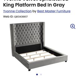 Gray Bed Frame 
