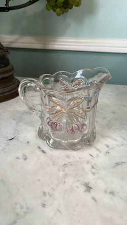 EAPG Antique Cherry and Cable Creamer by Northwood Glass Co.