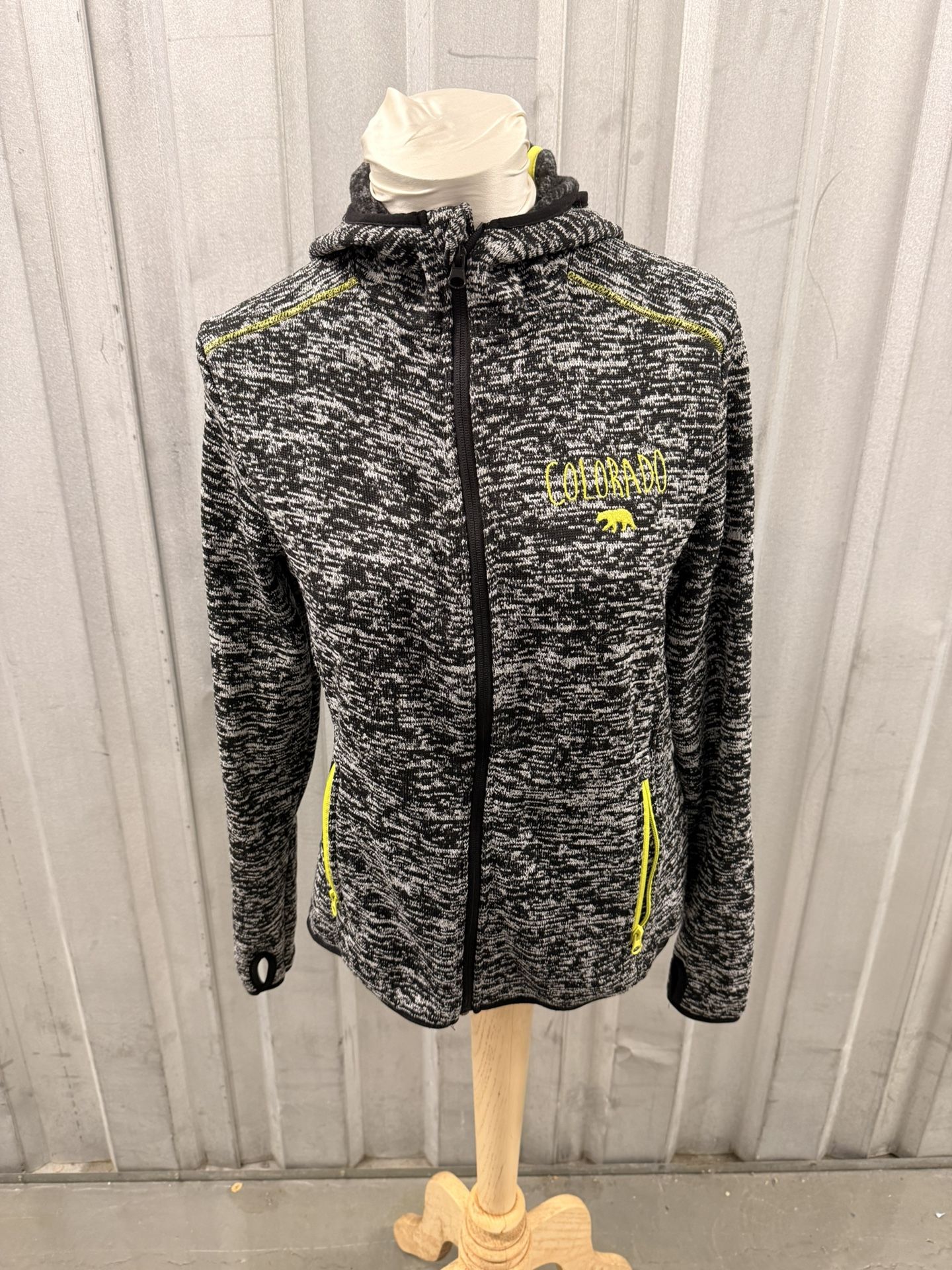 Women's Black and Gray Pullover Size M