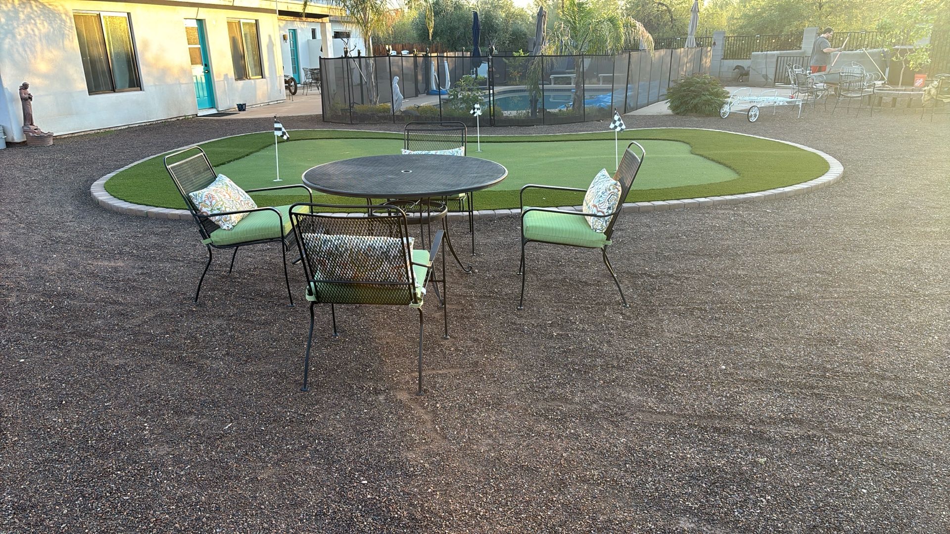 Wrought Iron Table And Four Chairs
