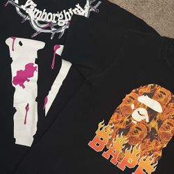 Vlone N Bape Tee Take Both 80$